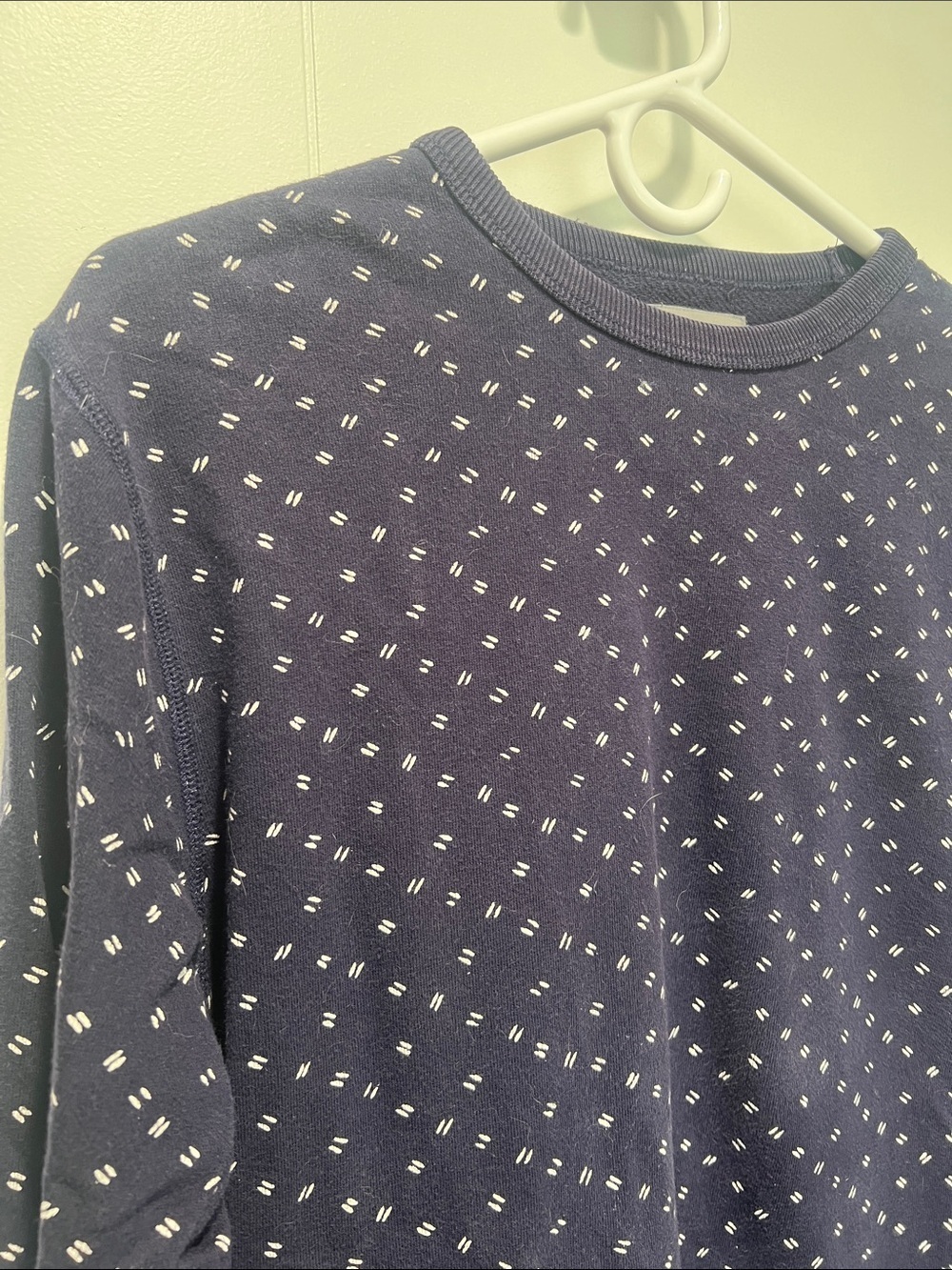 Men’s Bonobos Navy Patterned Crewneck Sweater - size Medium - Picture 2 of 5
